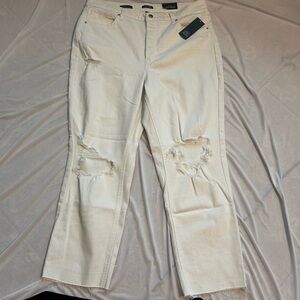 Wild Fable Cream High Rise Jeans with Relaxed Fit